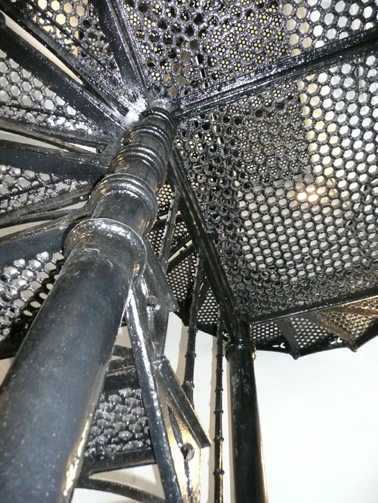 Cast-iron spiral staircase
