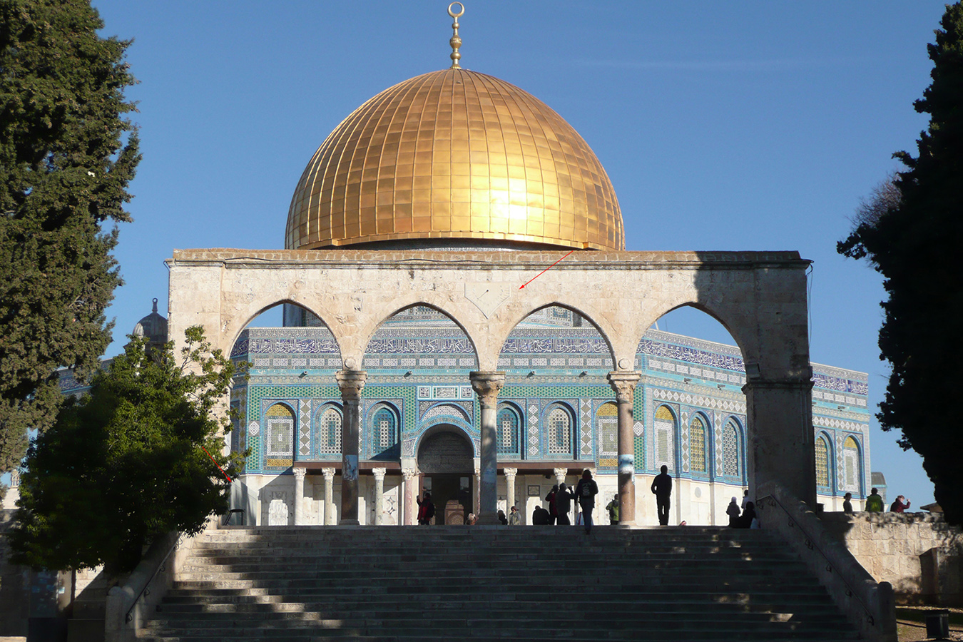 Vertical sundial on the Temple Mount (Haram al-Sharif), Jerusalem
