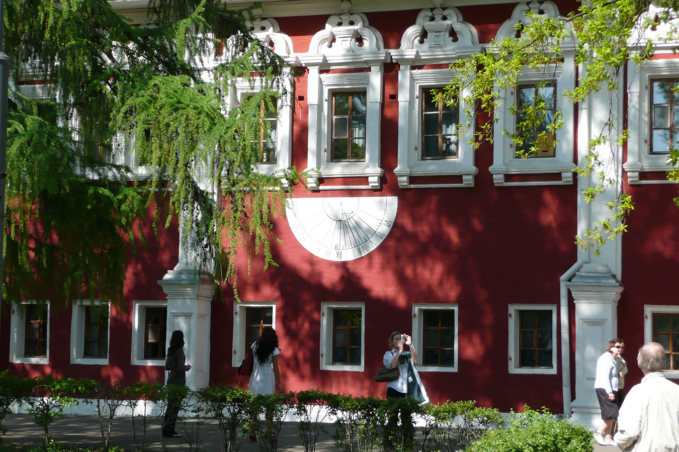 The Lopukhin Palace at Novodevichy Convent with the sundial on its wall